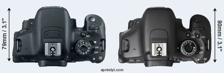 Compare 700D versus T3i top