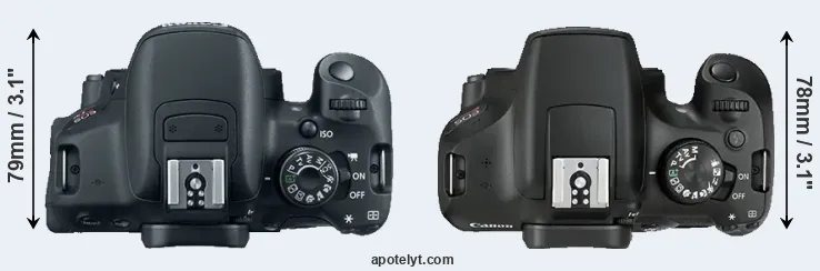 Compare 700D versus T6 top