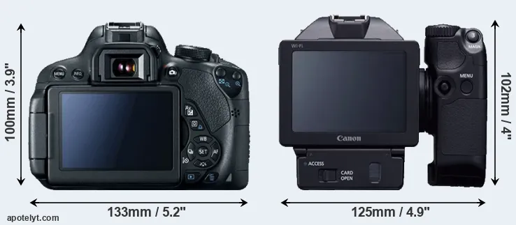 Comparison 700D or XC10 rear