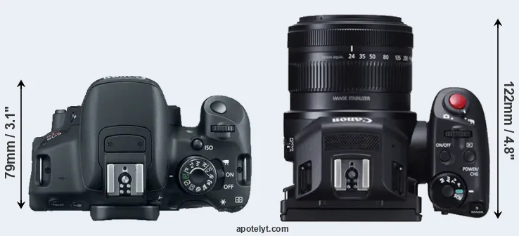 Compare 700D versus XC10 top