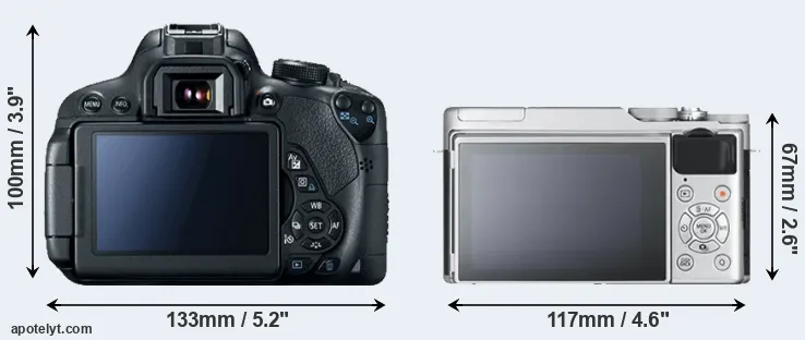 Comparison 700D or X-A10 rear