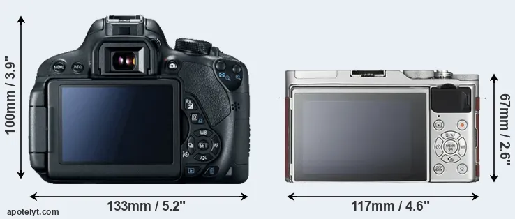Comparison 700D or X-A3 rear