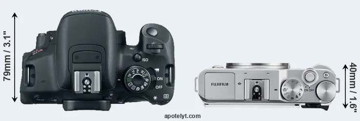 Compare 700D versus X-A3 top