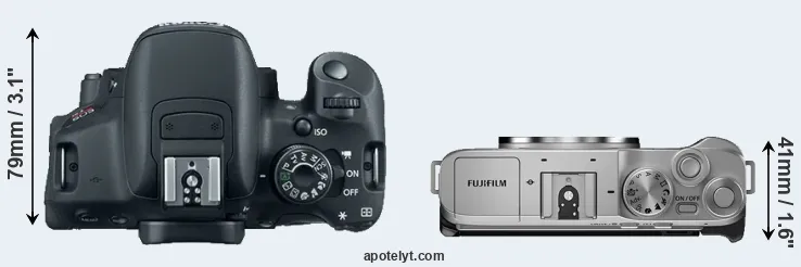 Compare 700D versus X-A7 top