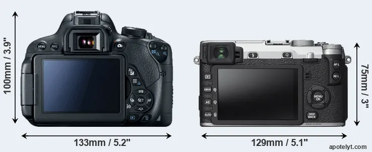 Comparison 700D or X-E2S rear