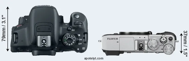 Compare 700D versus X-E2S top