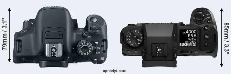 Compare 700D versus X-H2 top