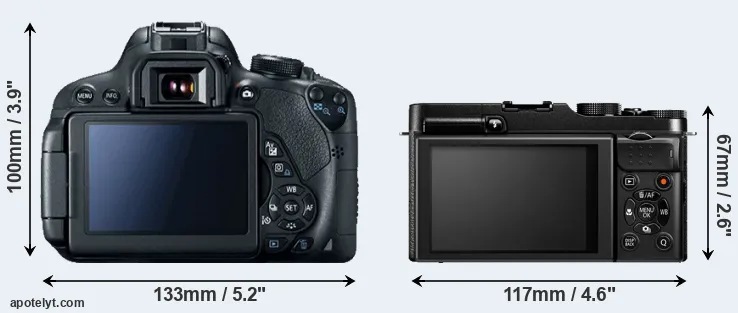 Comparison 700D or X-M1 rear