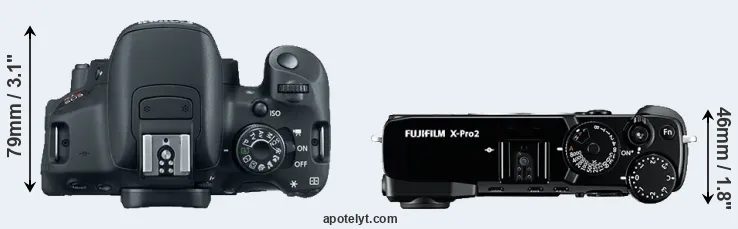 Compare 700D versus X-Pro2 top