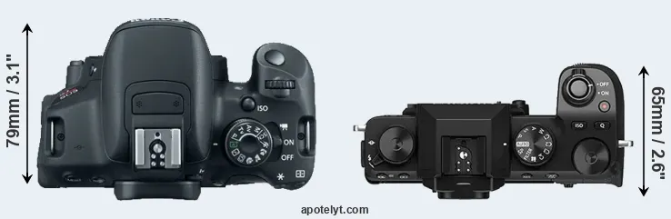 Compare 700D versus X-S10 top