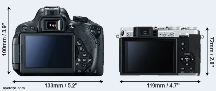 Comparison 700D or X30 rear