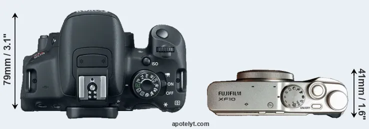 Compare 700D versus XF10 top