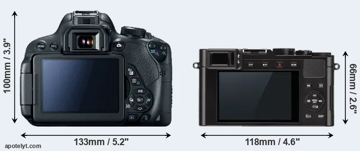 Comparison 700D or D-LUX Typ 109 rear