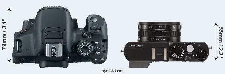 Compare 700D versus D-LUX Typ 109 top