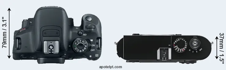 Compare 700D versus M9 top