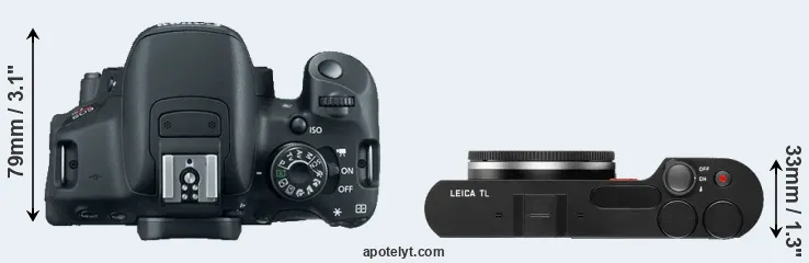 Compare 700D versus TL top