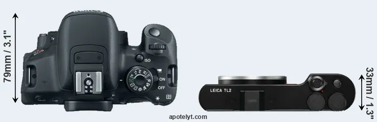 Compare 700D versus TL2 top
