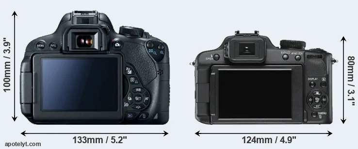 Comparison 700D or V-LUX 2 rear