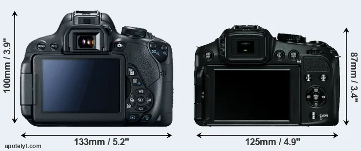 Comparison 700D or V-LUX 4 rear