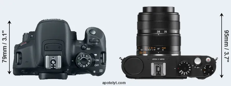 Compare 700D versus X Vario top