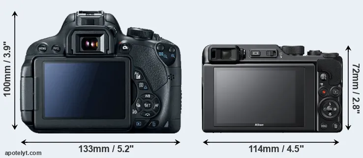 Comparison 700D or A1000 rear