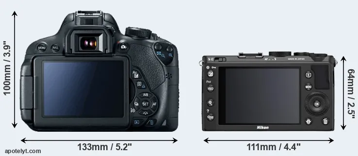Comparison 700D or Coolpix A rear