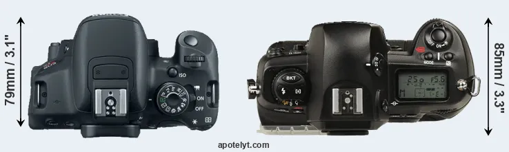 Compare 700D versus D1 top