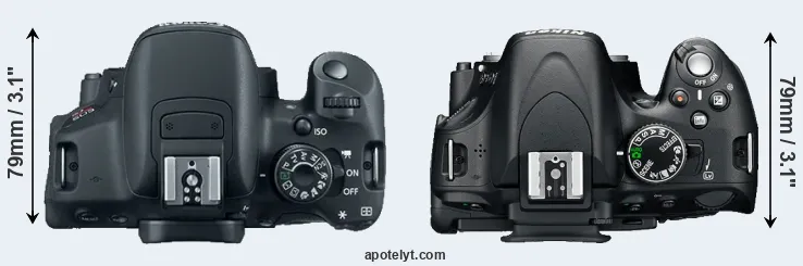 Compare 700D versus D5100 top