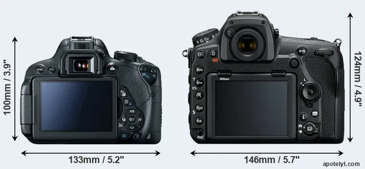 Comparison 700D or D850 rear
