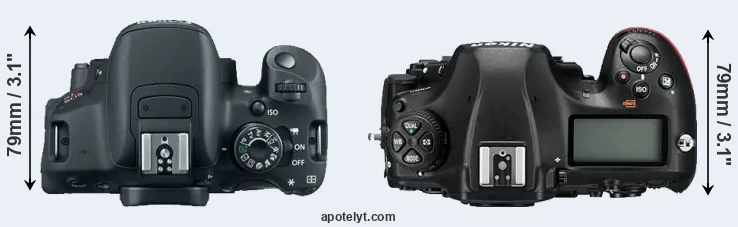 Compare 700D versus D850 top
