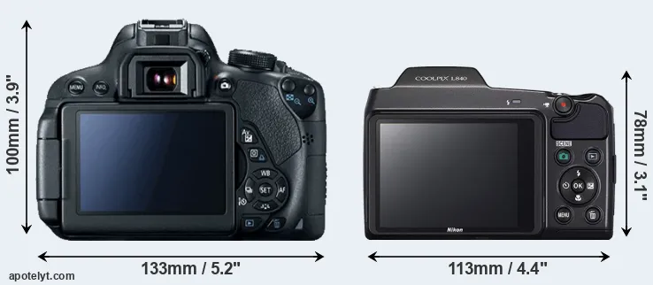 Comparison 700D or L840 rear