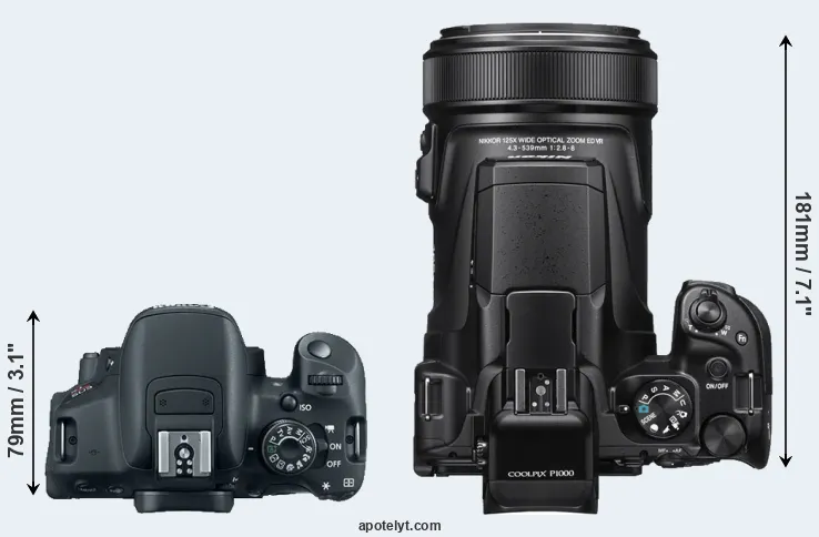 Compare 700D versus P1000 top