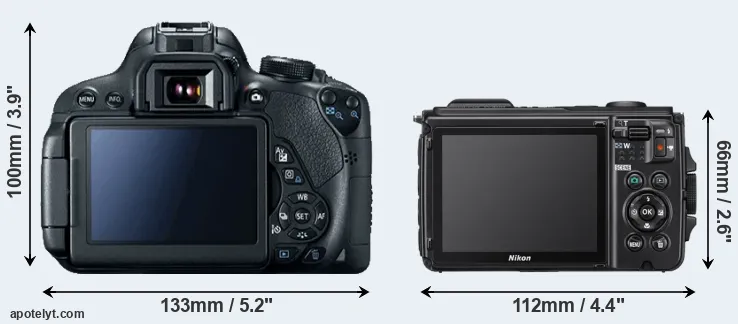 Comparison 700D or W300 rear