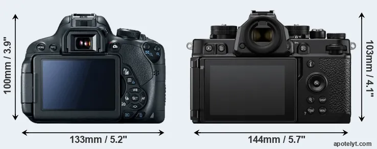 Comparison 700D or Zf rear