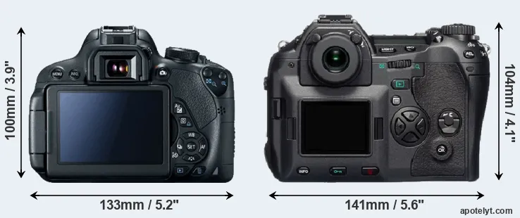 Comparison 700D or E-1 rear
