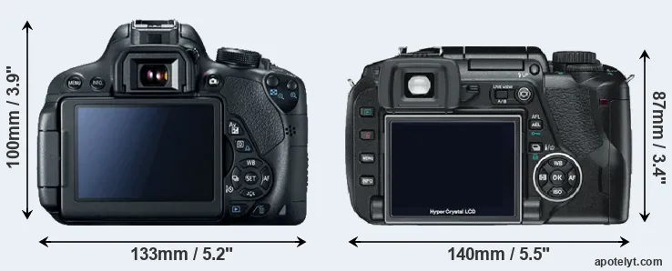 Comparison 700D or E-330 rear