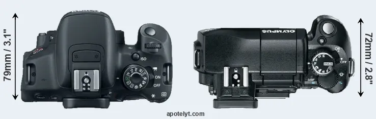Compare 700D versus E-330 top