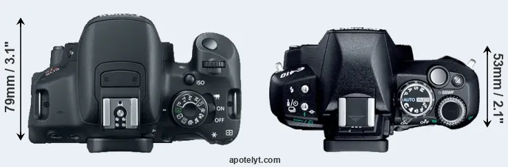 Compare 700D versus E-410 top