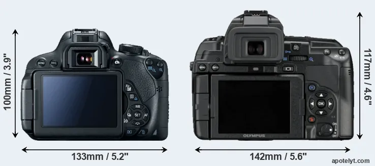 Comparison 700D or E-5 rear