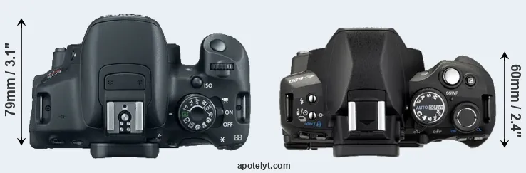 Compare 700D versus E-620 top