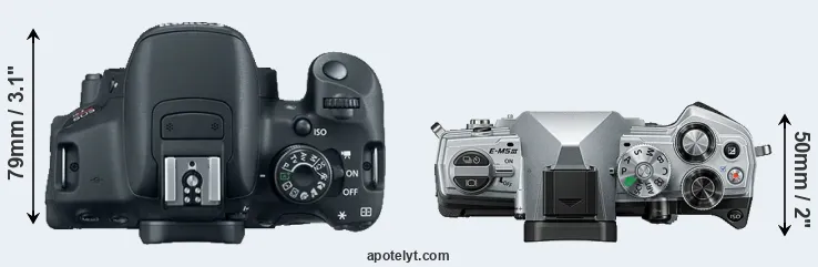 Compare 700D versus E-M5 III top