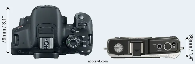 Compare 700D versus E-P2 top