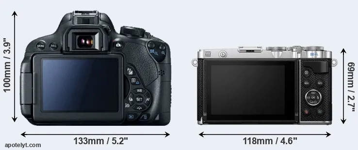 Comparison 700D or E-P7 rear