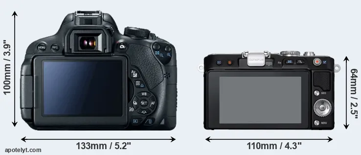 Comparison 700D or E-PL3 rear