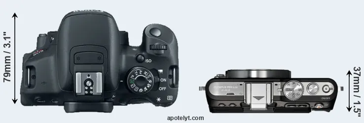Compare 700D versus E-PL3 top