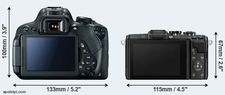Comparison 700D or E-PL7 rear