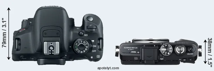 Compare 700D versus E-PL7 top