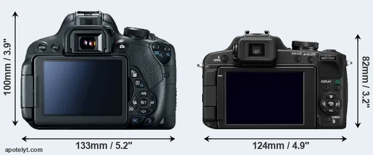 Comparison 700D or FZ100 rear