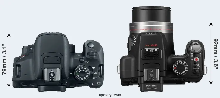 Compare 700D versus FZ100 top