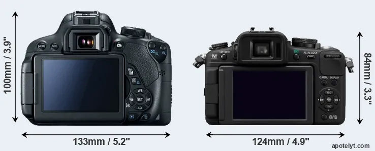 Comparison 700D or G2 rear